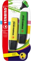 STABILO BOSS ORIGINAL 2er Blister gelb grün