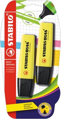 STABILO BOSS ORIGINAL 2er Blister gelb