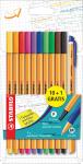 Stabilo Tintenschreiber point 88 10St Kartonetui 10 ST/10 Farben + 1