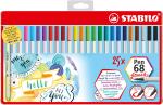 STABILO Pen 68 brush 25er Metalletui mit Hängelasche