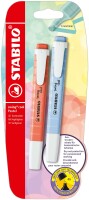 STABILO swing cool Pastel 2er Blister Wolkenblau Korallrot