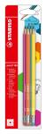 STABILO pencil 160 mit Radierer HB pink blau orange gelb 4er Blister