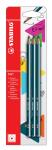 Stabilo Bleistift Trio HB Blister 3ST/1 Farbe petrol