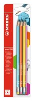 STABILO pencil 160 mit Radierer HB sortiert 6er Blister