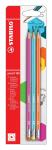 STABILO pencil 160 mit Radierer HB pink blau orange 3er...