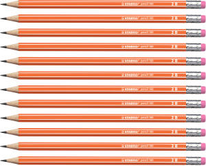 Stabilo Bleistift pencil 160 2B orange + Radierer