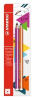 STABILO Trio dick HB pink orange 2er Blister