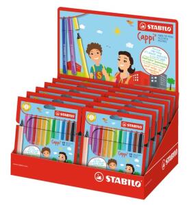 Stabilo Fasermaler Cappi 168 Display 12 Etuis/12 Farben