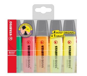 Stabilo Textmarker BOSS ORIGINAL 3+1 Etui 4 ST/ 3 Farben