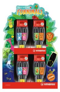 Stabilo Textmarker BOSS MINI Funnimals Display Etuis 24 ST/5 Farben