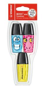 Stabilo Textmarker BOSS MINI Funnimals Etui 3 ST/3 Farben