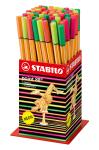 Stabilo Fineliner point 88 Display 50 ST/5 Farben Neon