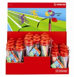 Stabilo Filzstift Pen 68 Mini SPORTY COL. Display Box 18 ST/18 Farben