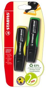 Stabilo Textmarker GREEN BOSS Blister 2 ST/2 Farben gelb/grün