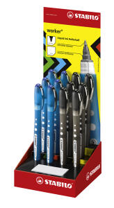 Stabilo Tintenroller worker+ colorful Display 12 ST/2 Farben