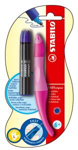 Stabilo Rollerball EASYoriginal pink mit Refill links + name-tag