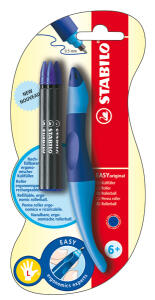 Stabilo Rollerball EASYoriginal blau mit Refill links + name-tag