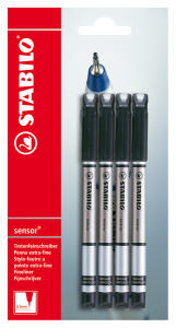 Stabilo FINELINER SESNSOR fine Blister 4 ST/1 Farbe schwarz