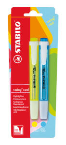 Stabilo Textmarker swing cool Blister 2 ST/2 Farben gelb/blau