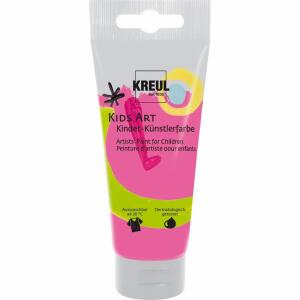 KREUL Kids Art Kinder-Künstlerfarbe Fluoreszierend Pink 75 ml Tube