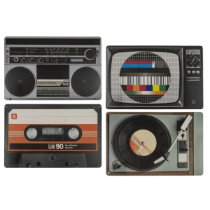 OOTB Tischset Nostalgische Hifi-Geräte I