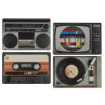 OOTB Tischset Nostalgische Hifi-Geräte I