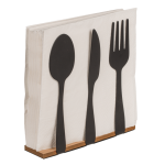 OOTB Schwarzer Metall-Serviettenhalter Besteck mit