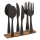 OOTB Schwarzer Metall-Serviettenhalter Besteck mit