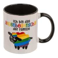 Becher, Regenbogen-Schaf, Steingut,