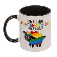 Becher, Regenbogen-Schaf, Steingut,