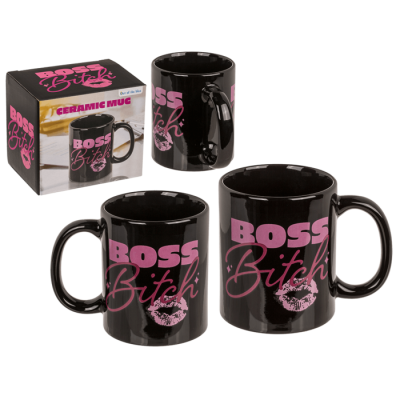 OOTB Becher Boss Bitch Steingut