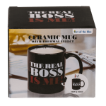 OOTB Becher The Real Boss Steingut Thermoeffekt