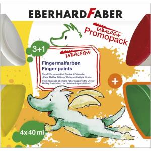 Fingerfarben Tabaluga 3+1