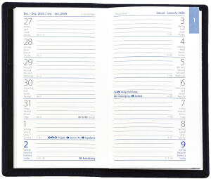 2026 GÜSS Taschenkalender, PVC schwarz