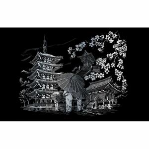 Kratzbild Kyoto Tempel