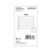 Herlitz Taschenplaner Ersatzeinlage 2024 Faltkalender, 1...