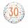Folienballon Happy  Birthday 30 Confetti, D43cm, S40 verpackt,, AMSCAN