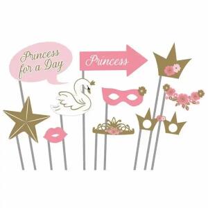 Fotorequisiten Princess  for a Day Set 10teilig, Folie/Papier,, Amscan
