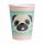 Trinkbecher 250ml 8er  Hello Pets, aus Papier, Amscan