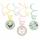 Deko Spiralen 80cm 6er  Hello Pets, aus Papier und Folie, Amscan