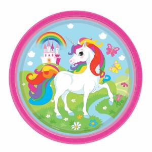 Pappteller Einhorn  D23cm 8er, Amscan