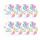Papierteller rund  Happy Birthday 18cm 8er, pastell