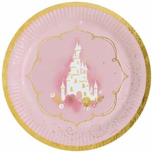 Pappteller Princess for a  Day D23cm 8er, Amscan