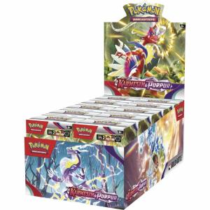 Pokémon Karmesin & Purpur  Build & Battle Stadium, 2x Decks mit jeweils 40 Karten, 3x Booster,, 2x holografische Promokarten, 121x Energiekarten,, 6x Schadensmarken, 2x Zustandsmarken, 1x Sammelbox,, ab 6 Jahren,, AMIGO