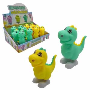 Aufzieh-Dinosaurier  Meganique 12,5cm sortiert, 2fach sortiert: mint oder gelb