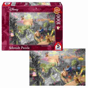 Puzzle Disney Beauty and  the Beast 1000 Teile, Thomas Kinkade, Schmidt Spiele