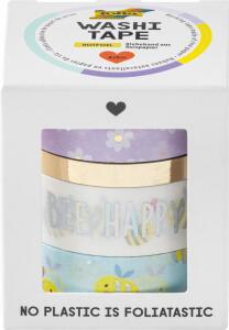 Washi-Tape Hotfoil Bees  4er Set, Inhalt: 3x 15 mm x 5 m und 1x 5 mm x 5 m,, folia