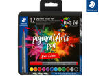 Staedtler pigment brush pen Basic Colours12ST