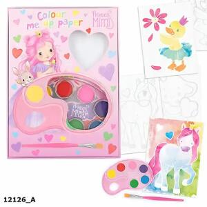 Colour me up Paper  Princess Mimi, mit 6 Farben, 10 Papierbögen mit Motiven,, ein Pinsel und ein Booklet mit Anleitung