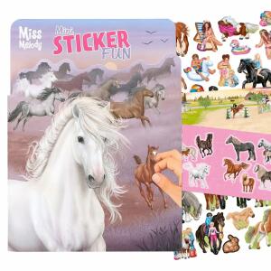 Stickerbuch Miss Melody  Sticker-Fun, 12 illustrierte Hintergrund-Seiten, 7 Stickerbogen
